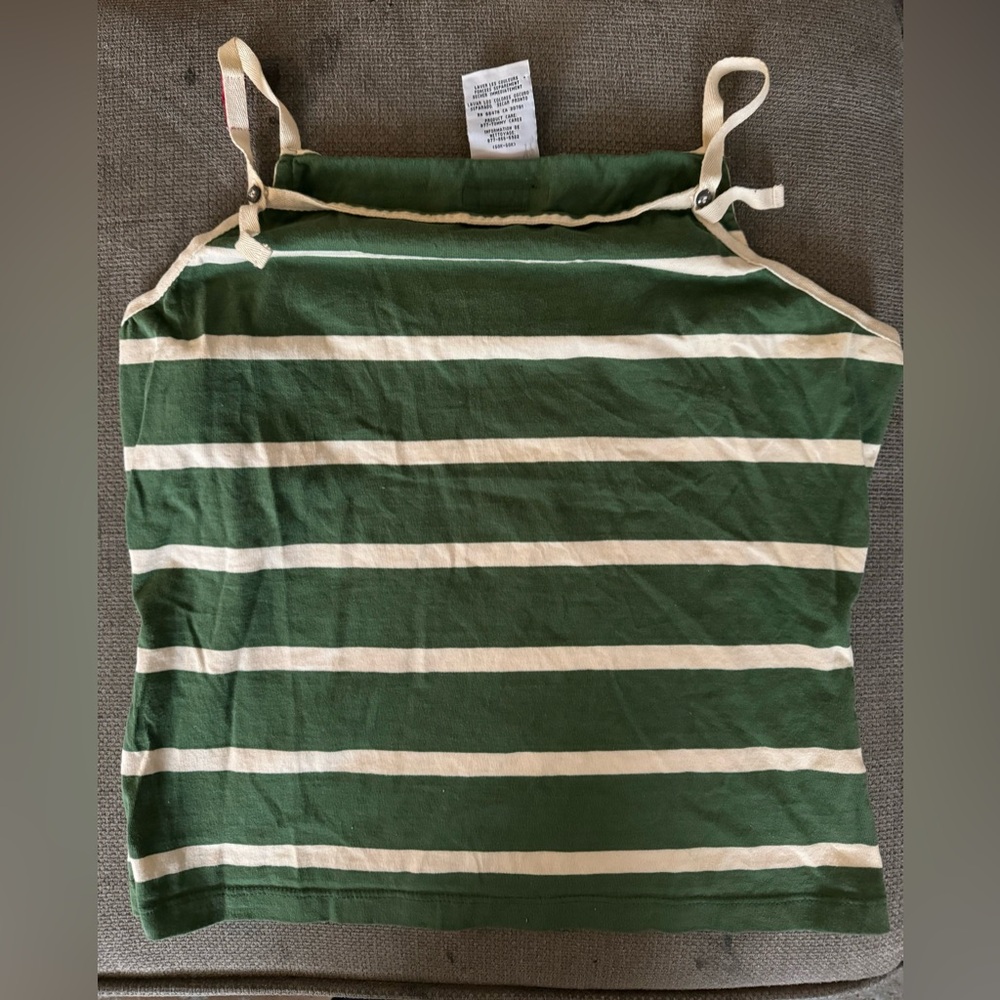 Tommy Jeans, tank top, green/white striped, SIZE L